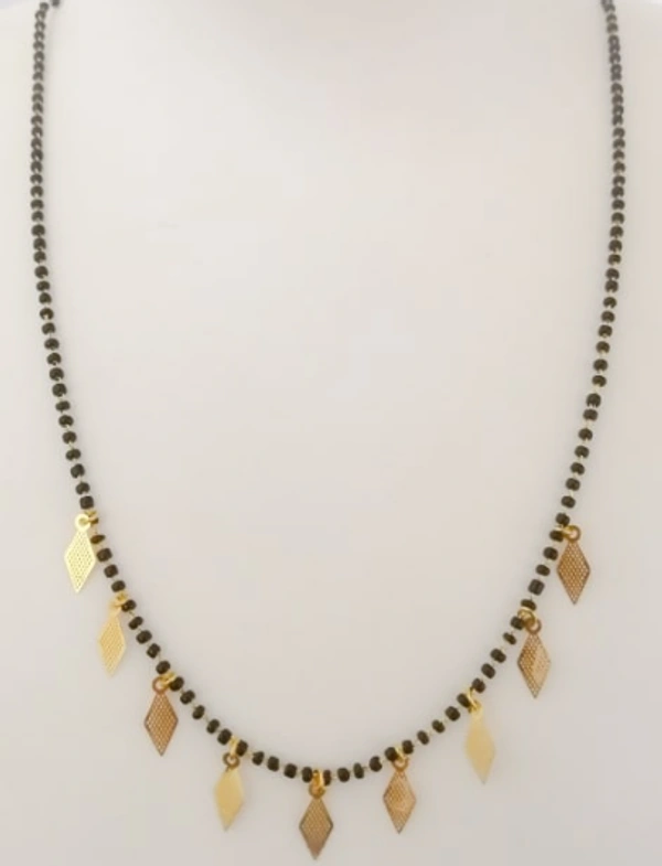 Dream Shades Yellow Gold Dainty Mangalsutra - Gold, 18"